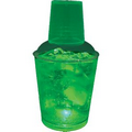 12 Oz. Light Up Drink Shaker - Clear w/ Green LED's